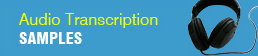 Audio Transcription Samples