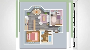 2D Textured Floor Plan 