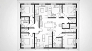 Black and White Floor Plan 