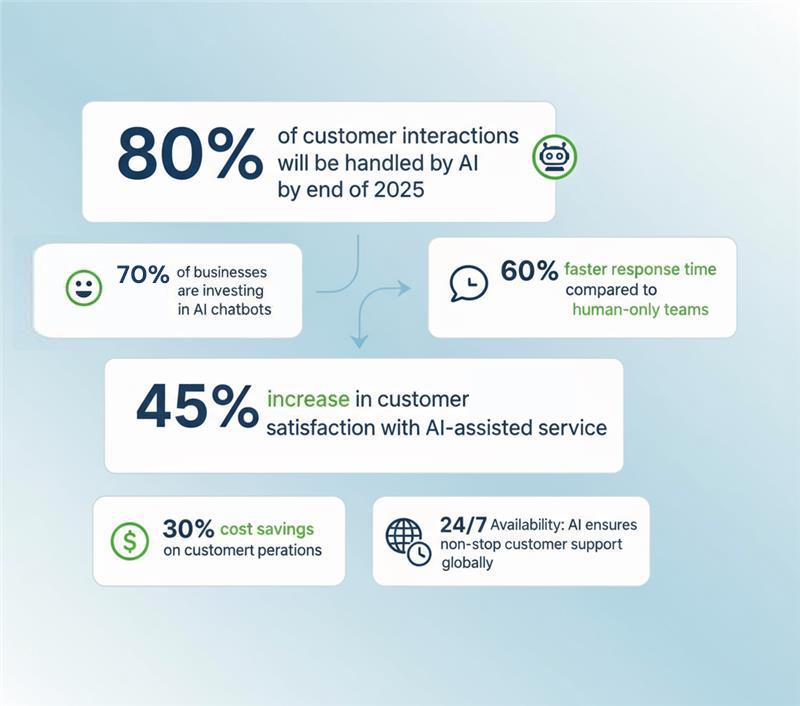 AI IN CUSTOMER SUPPORT 2025 AT A GLANCE