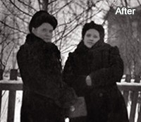 Restoring Missing Parts of the Photo After