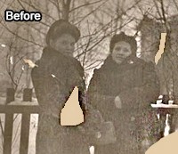 Restoring Missing Parts of the Photo Before