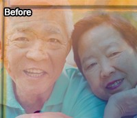 Water Damaged Photo Restoration Services Before