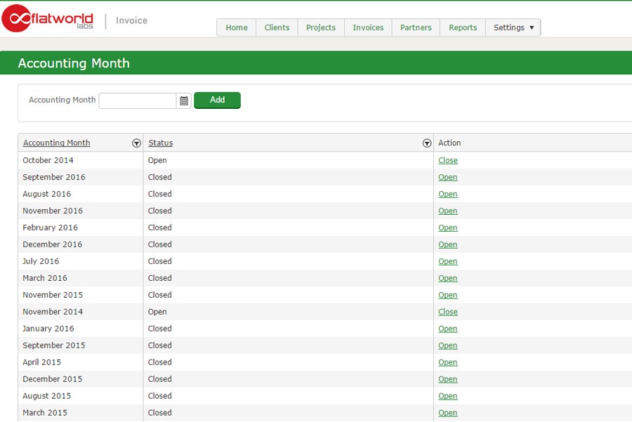 Fulcrum Invoice - Accounting Month