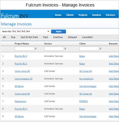 Fulcrum Invoice Manage Invoices
